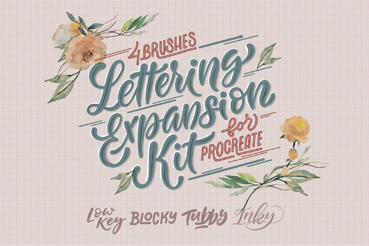 Lettering Expansion Kit [Procreate], a Brush Add-On by The Scratchy Nib (Photo 1 of 7)