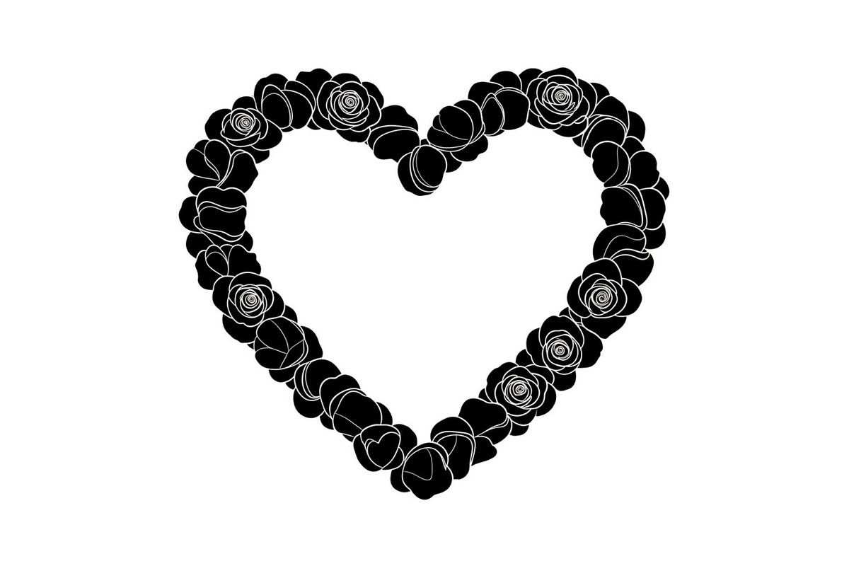 Floral Heart Frame Silhouette Pack, an Illustration by Artivon (Photo 48 of 49)