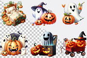 Cute Funny Ghost Pumpkin Halloween, an Illustration by SVGArt (Thumbnail 7 of 8)