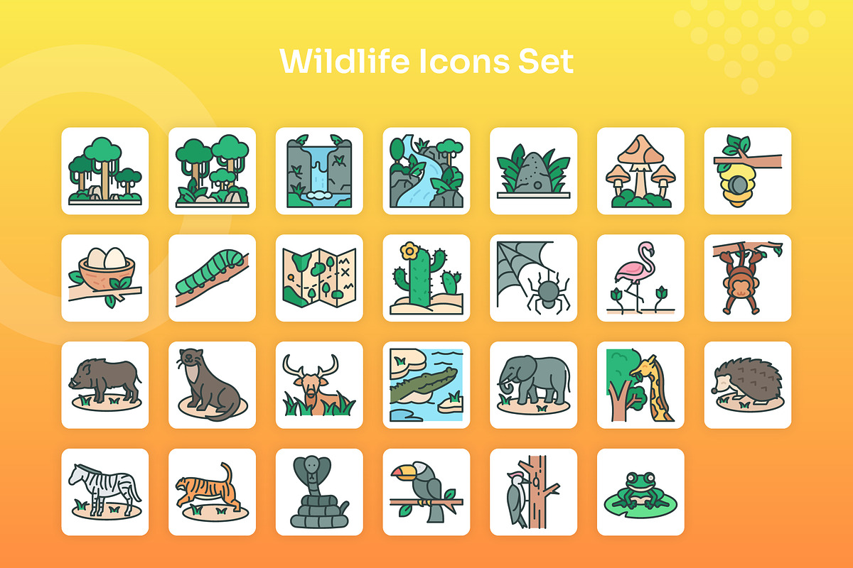 Wildlife Icons Set - Filled Line, an Icon by Kmg Design (Photo 2 of 2)
