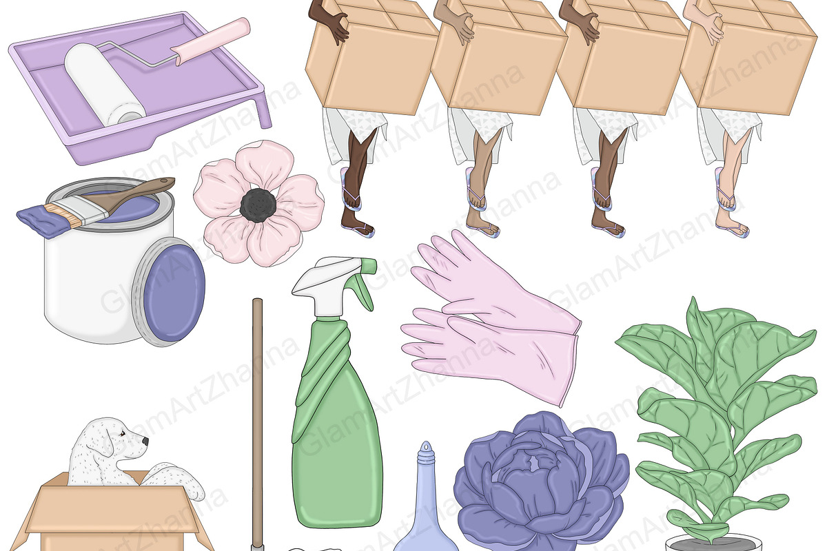 Moving Clipart, an Object Illustration by GlamArtZhanna (Photo 4 of 5)