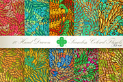 10 Colored Seamless Florals. Set #10, a Pattern Graphic by Patternalized (Thumbnail 1 of 4)