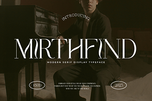 Mirthfind - Modern Branding Typeface