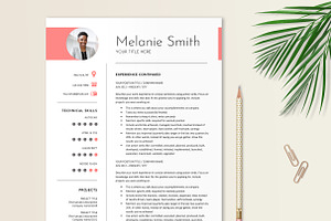 Red Resume Template Design