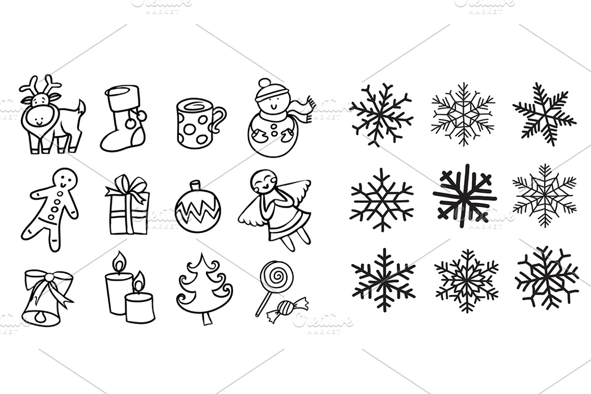 Big Christmas illustrations pack., a Decorative Illustration by Nata Savina Art (Photo 4 of 5)