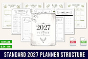 Standard 2027 Planner Structure, a Stationery Template by Designmela01 (Thumbnail 1 of 5)