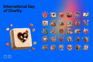 3D International Day of Charity, an Object Graphic by Pengedar Seni