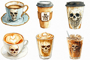 Halloween Skeleton Coffee Cup PNG, an Illustration by Craft Nest (Thumbnail 2 of 6)