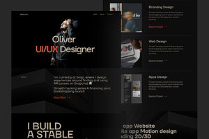 Portfolio Landing Page Design