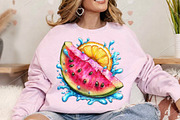 Watercolor Bright Summer Clipart PNG, an Illustration by Canvas Craft (Thumbnail 4 of 7)