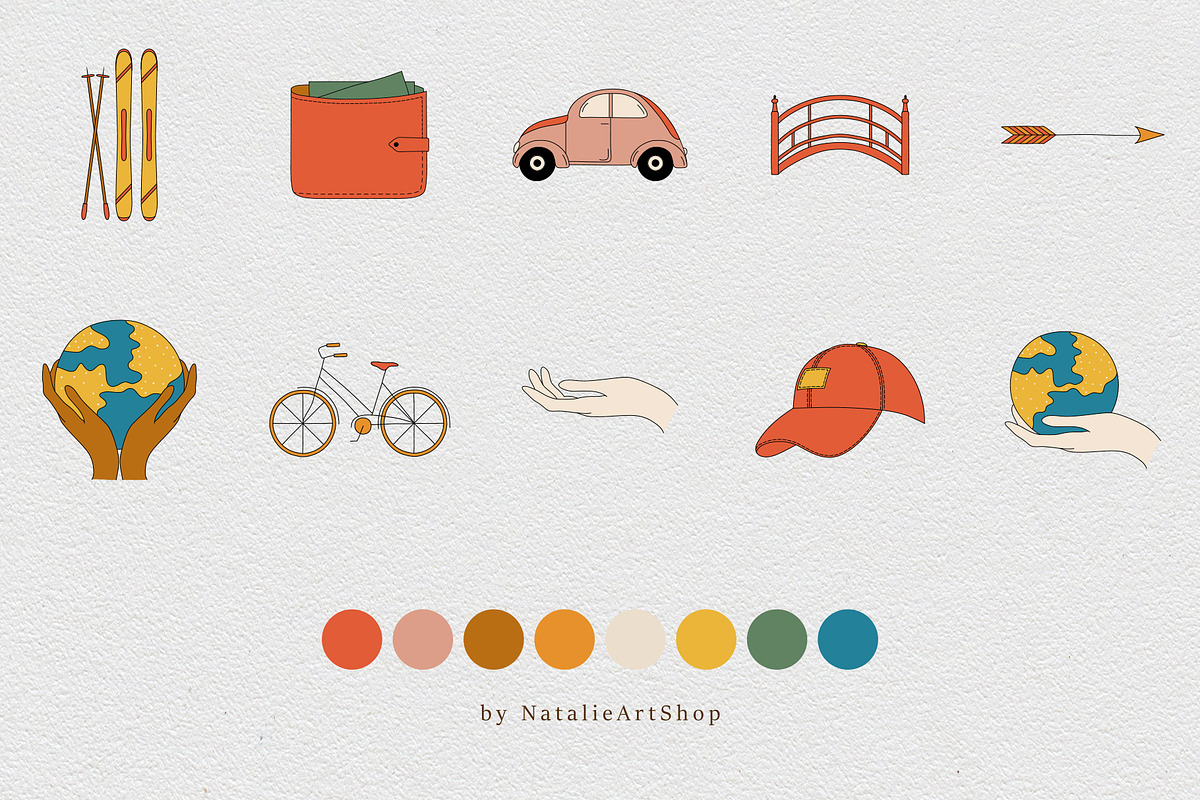 Travel icon set, an Icon by NatalieArtShop (Photo 11 of 12)