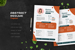 Green Abstract Resume