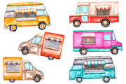 Watercolor food trucks and carts, a Food Illustration by Olha's watercolor (Thumbnail 3 of 10)