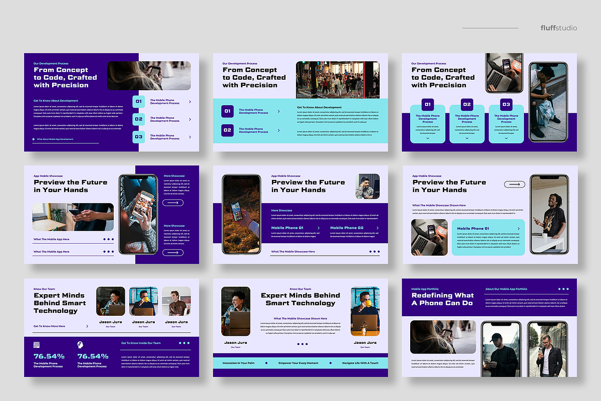 Mobile App Powerpoint Template, a Presentation Template by fluffstudio (Photo 3 of 4)