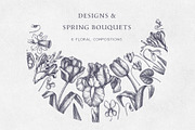 Hand Drawn Spring Flowers Set, a Seasonal Illustration by Yevheniia (Thumbnail 4 of 16)