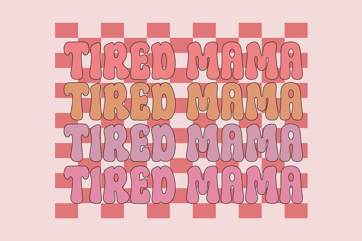 Retro Mom Sublimation Design, a Work Illustration by CreationArt (Photo 3 of 13)