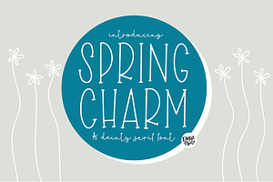 SPRING CHARM Skinny Serif Font