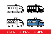 Train Icon Set, a Solid Icon by Artonix (Thumbnail 1 of 2)