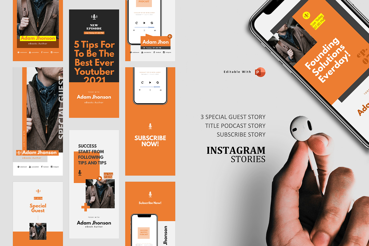 SALE | 12 BUNDLE PODCAST PROMOTION, a Social Media Template by rivatxfz (Photo 7 of 13)