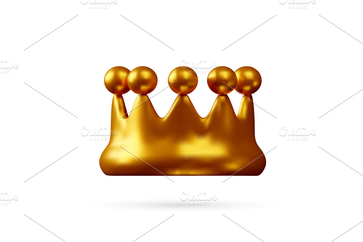 Gold crown as king or queen symbol, an Object Illustration by Abscent