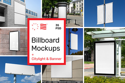 City Billboard Mockups & Banners, an Advertising Mockup by Mr.Mockup™