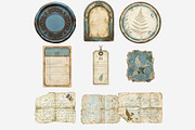 Patina Blue Vintage Ephemera PNG, a Seasonal Illustration by Tanya Kart (Thumbnail 3 of 15)