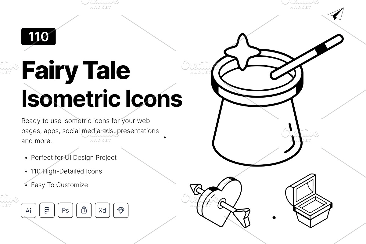 Fairy Tale Isometric Icons, an Icon by Vectors Market (Photo 1 of 6)