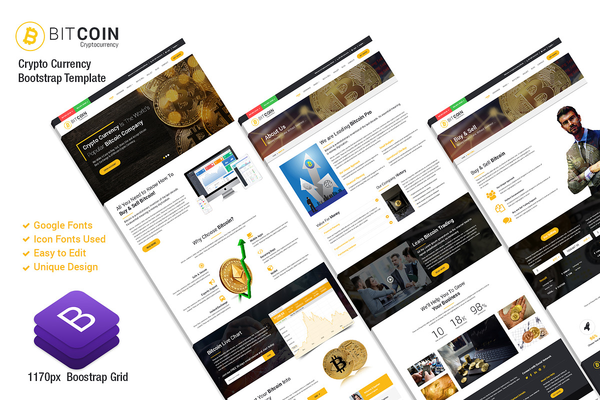 BitCoin-Responsive Website Template, a Bootstrap Template by settysantu