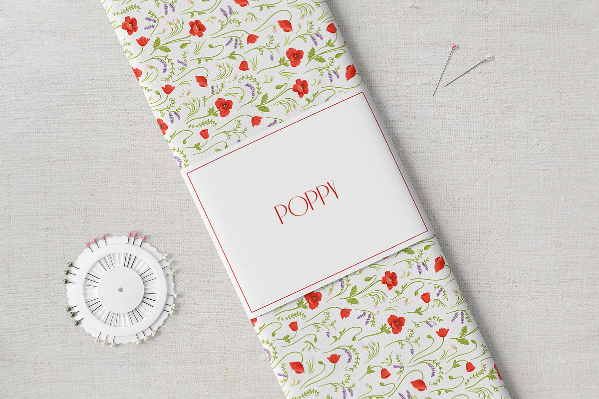 Poppies - Illustrations and Patterns, a Pattern Graphic by Inna Moreva (Photo 5 of 7)