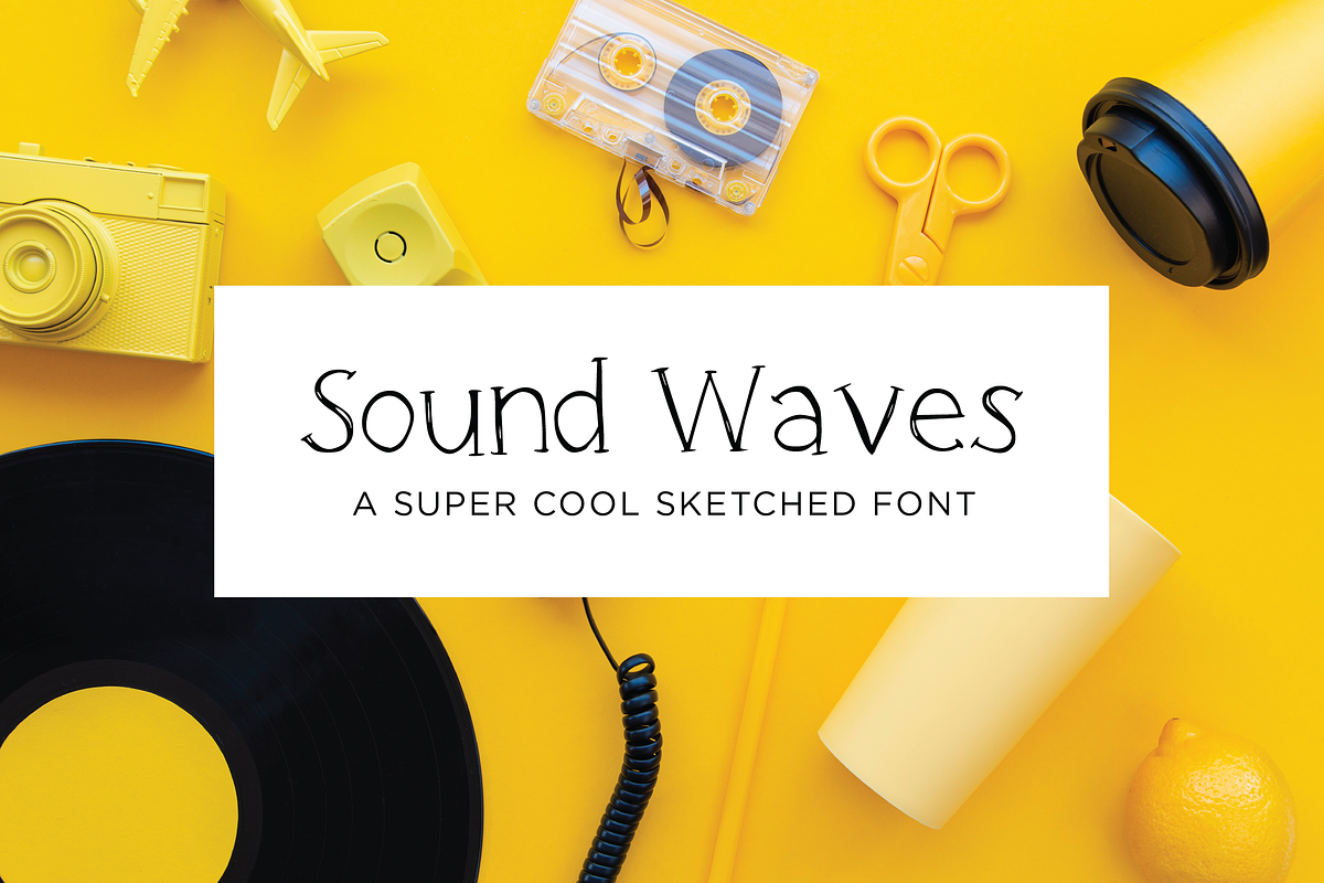 Sound Waves Sketch Font, a Serif Font by thetrendytemplate (Photo 1 of 5)