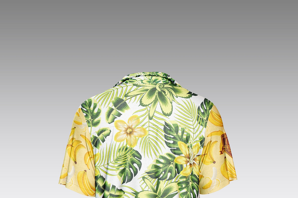 Hawaiian Short Sleeve Shirt Mockup, a Product Mockup by OneVectorStock (Photo 3 of 13)