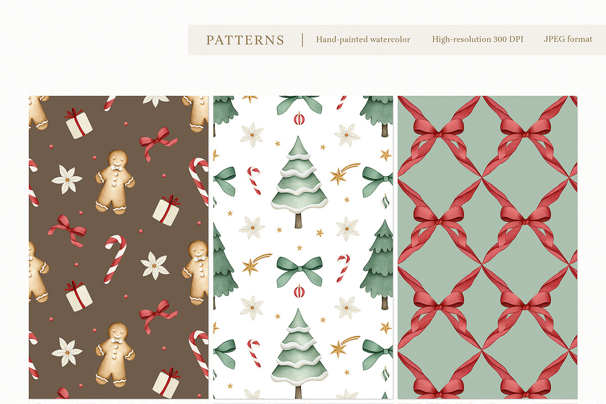 Watercolor Whimsical Christmas Set, a Decorative Illustration by Carol Lozove (Photo 25 of 44)