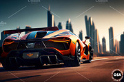 Supercar in the City Illustration, a Wallpaper Graphic by Other Side Art (Thumbnail 3 of 8)