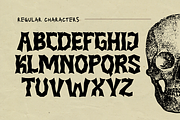 Skullwick - Horror Gothic Halloween, a Blackletter Font by Illushvara Design (Thumbnail 3 of 12)