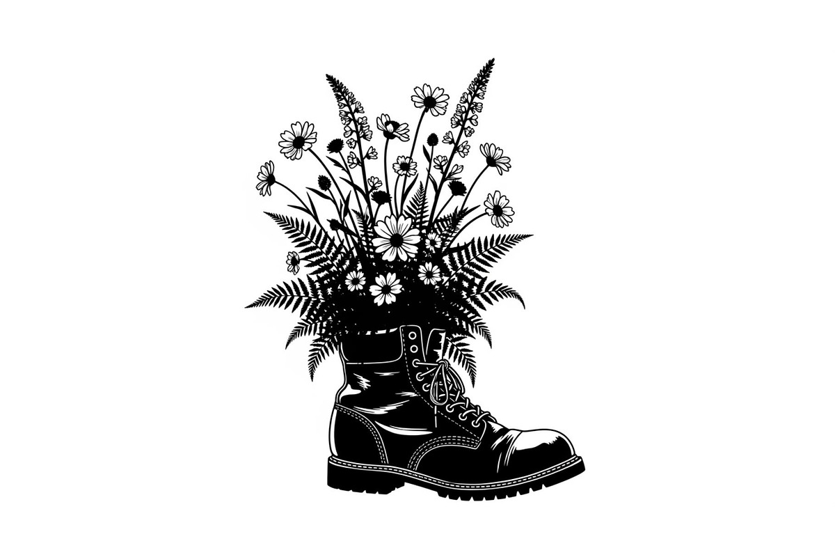 Floral Boot Silhouette Bundle, an Illustration by Gaye Art (Photo 17 of 31)