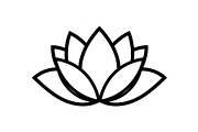 Lotus Flower Vector Icon Bundle, an Illustration by yasushie (Thumbnail 46 of 51)