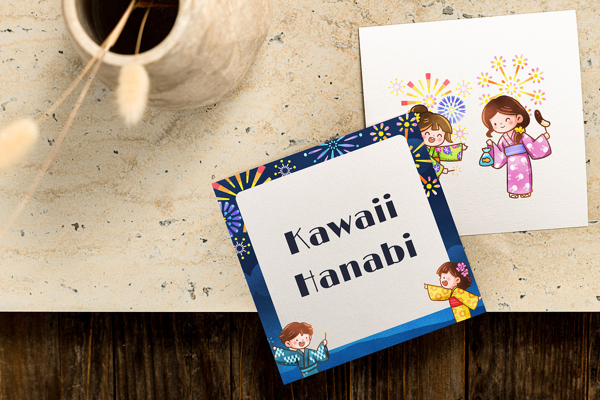 Kawaii Hanabi Japanese Festival, a Person Illustration by CreativeValuation (Photo 6 of 10)