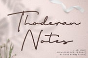 Thoderan Notes - Signature Font, a Script Font by Kotak Kuning Studio (Thumbnail 1 of 9)