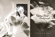 Halftone Floral Backgrounds, a Background Graphic by Natali Batu (Thumbnail 1 of 8)