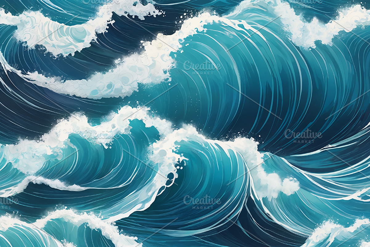 Ocean Waves, a Decorative Illustration by h.utomo (Photo 20 of 31)
