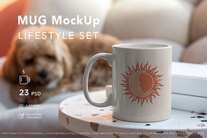 Mug MockUp Lifestyle Set, a Cups & Container Mockup by Dikarte.Store