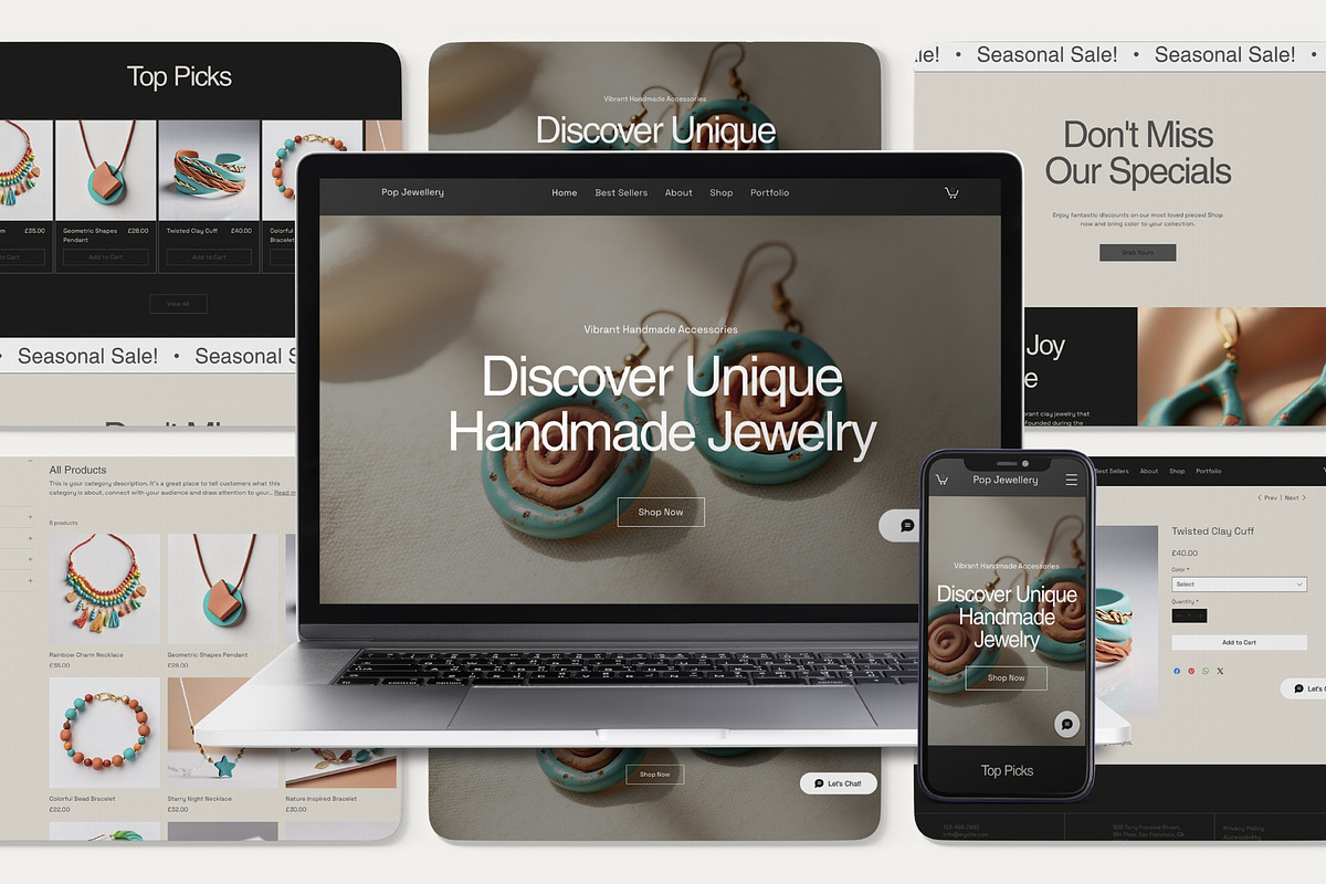 Wix Jewelry Store Website, a Wix Template by Sky Dore Design (Photo 5 of 11)