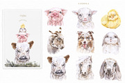 Animals Watercolor Clipart Bundle, an Animal Illustration by Cat In Colour (Thumbnail 32 of 41)