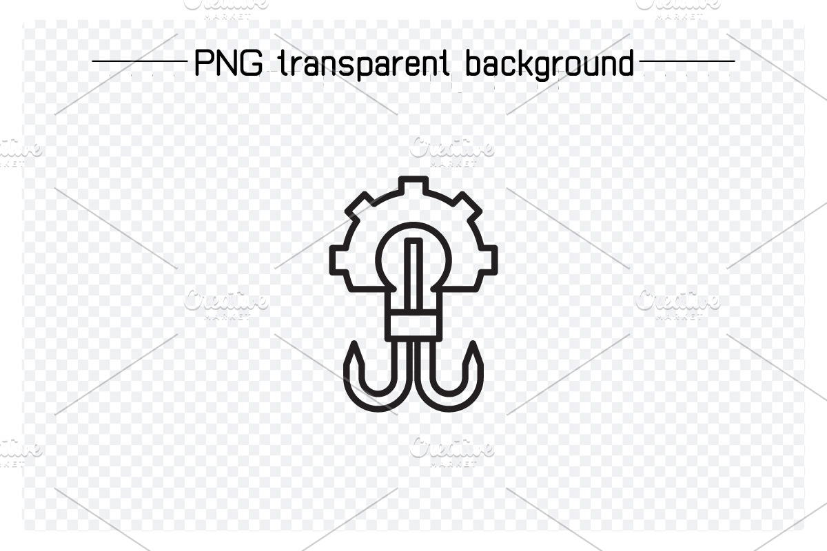 Winch Crane Hook Icons, an Outline Icon by Designfour (Photo 4 of 7)