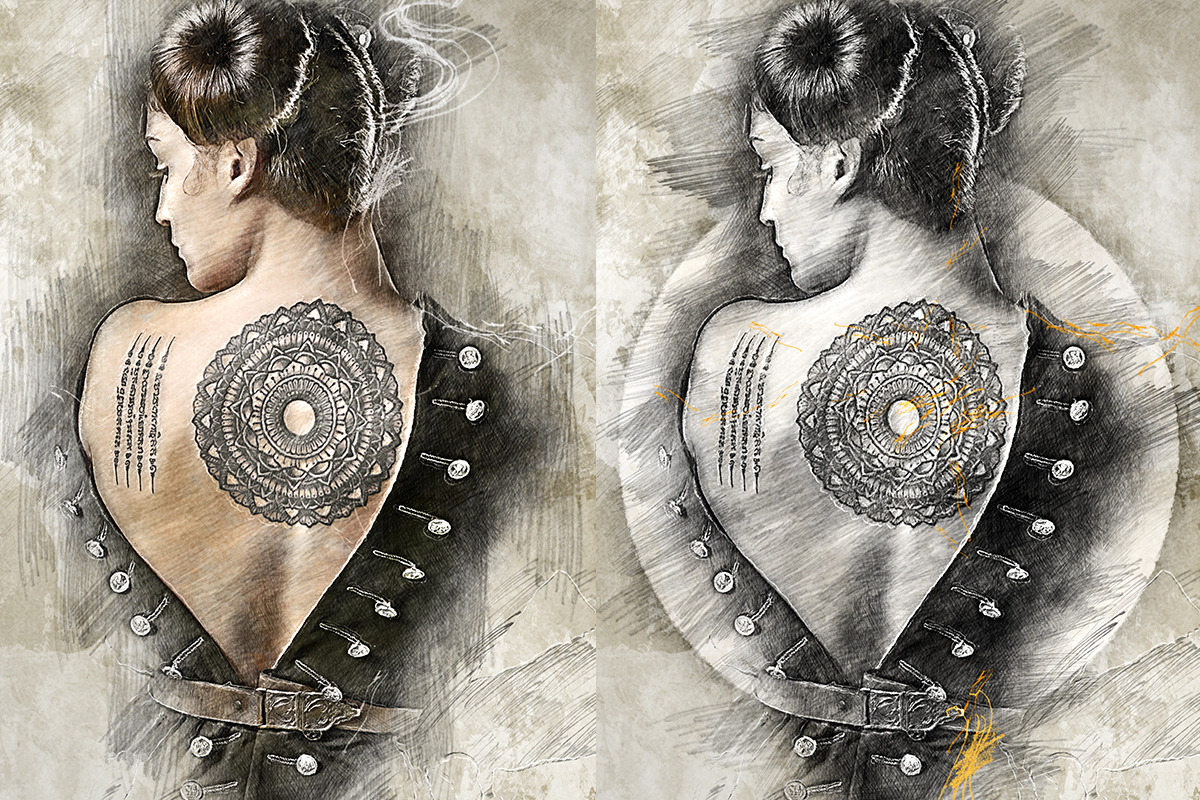 GAllerist (Drawing) Photoshop Action, an Action Add-On by GorynArt (Photo 8 of 16)