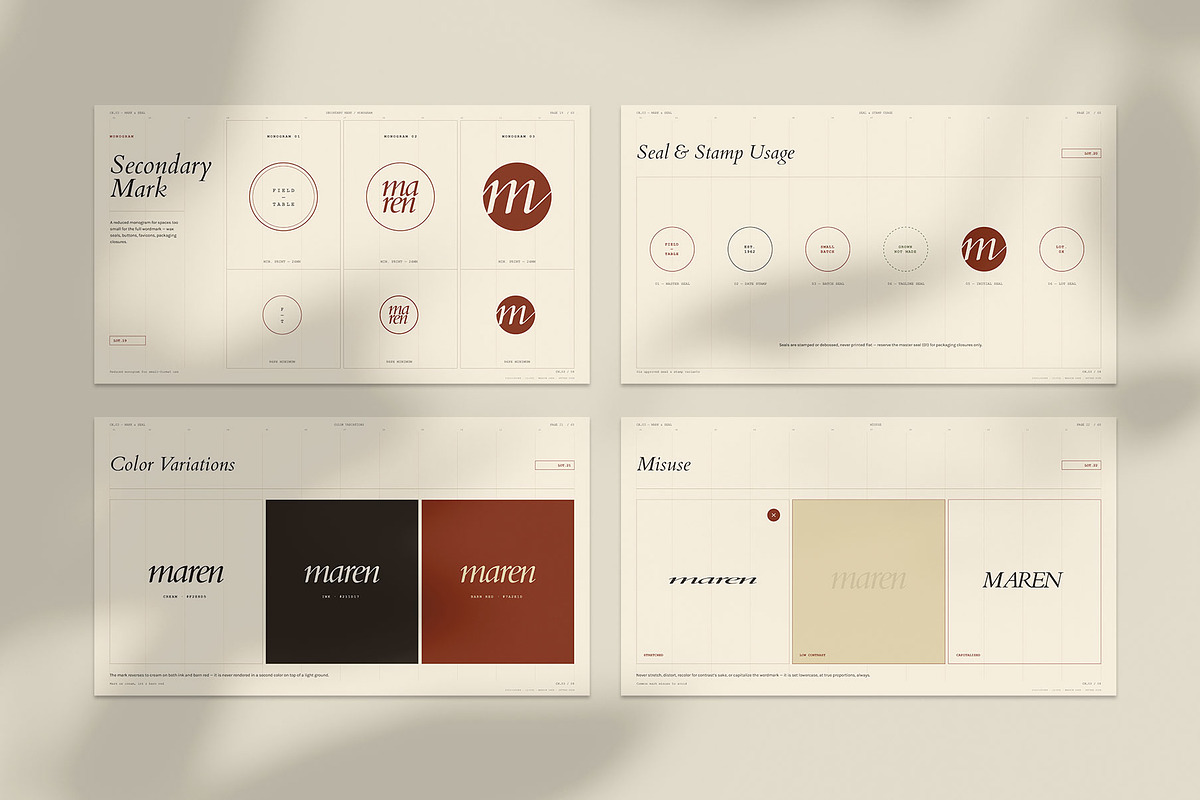 MAREN/ Brand Guidelines Template, a Presentation Template by Leleka.Store (Photo 15 of 23)