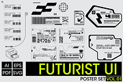 Futurist UI Graphic Elements, a Graphic by NoSpoon Design (Thumbnail 1 of 7)