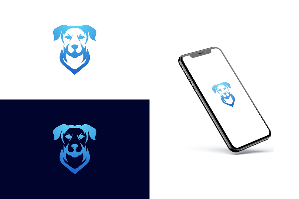 Modern Gradient Dog Head Logo Design, a Branding & Logo Template by Artnivora.Std (Photo 2 of 4)