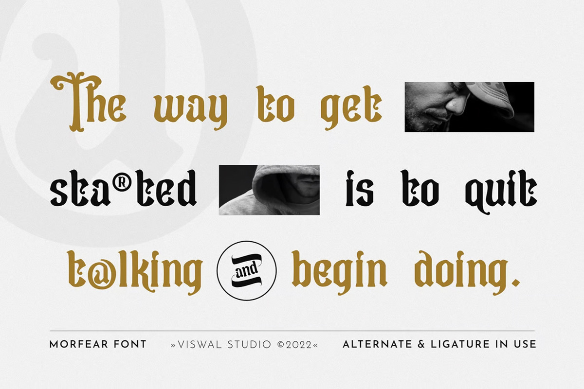 Morfear - Vintage Font, a Blackletter Font by Viswal Studio (Photo 4 of 6)