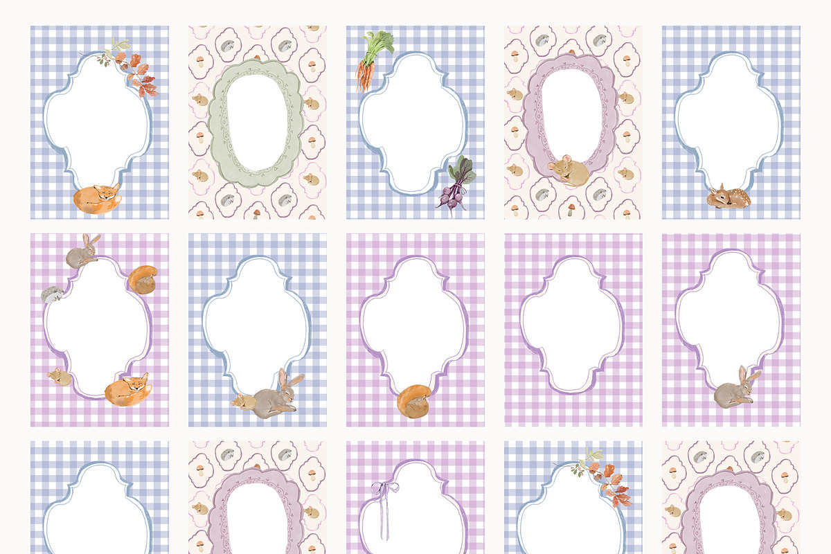 Whimsical Cottagecore Frames, a Decorative Illustration by whiteheartdesign (Photo 4 of 9)